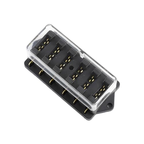 6-Way Covered Standard Blade Fuse Distribution Block - size: 6P