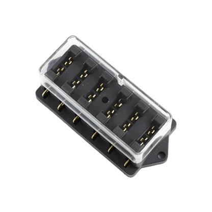 6-Way Covered Standard Blade Fuse Distribution Block - size: 6P