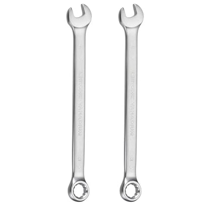 HARFINGTON 2Pcs Metric Combination Wrench 8mm Open End & 15-Degree Offset - size: 8mm