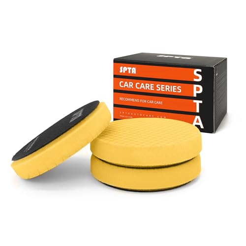 Yellow T80 High-Cut Foam Polishing Pad, 3Pcs 5.5 Inch Buffing Polishing Pads for 125mm Backing Plate Buffing Sponge for Car Buffer Polisher Compounding, Polishing and Waxing -FPTSS5Y-3 - color: 3Pcs Yellow T80 Medium Cut, size: 5.5inch