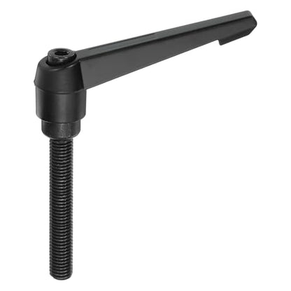 uxcell M12 x 80mm Adjustable Knobs Handle Male Thread Push Button Ratchet Quick Release Locking Rotating Bolt for Lathe Machinery, Black - size: M12 x 80mm