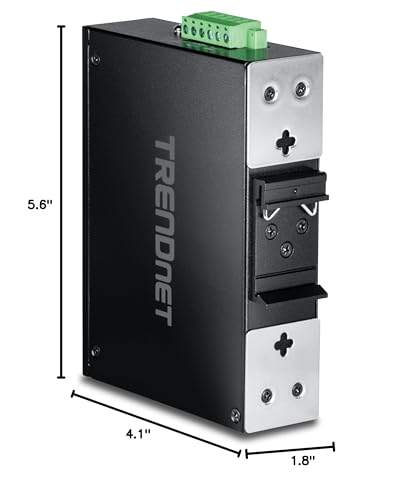 TRENDnet 7-Port Industrial Gigabit PoE+ DIN-Rail Switch, TI-PG62B - style: 6 port PoE Switch w/ Boost Voltage