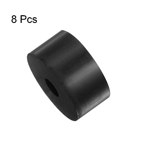 HARFINGTON 8pcs Rubber Spacer 1.57 Inch OD 0.4 Inch ID 0.8 Inch Thick Neoprene Round Anti Vibration Isolation Pads Isolator Rubber Washers Bushings for Home Cars Boat Accessories, Black - size: 10mm x 40mm x 20mm