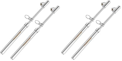 GODESON Dual Head Tire Pressure Gauge,Heavy Duty Tire Pressure Gauge Range 10-150PSI; 1-10Bar,Dual Head Truck Air Pressure Gauge (Pack of 4) - size: 4 Pack
