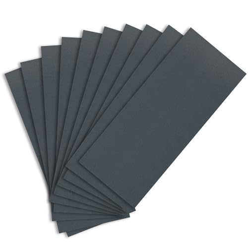 Sand Paper Variety Pack, 10PCS Wet/Dry Sandpaper for Wood Metal Crafts and Car Sanding, 600 Grit, 9 x 3.6 Inch - size: 600-Grit
