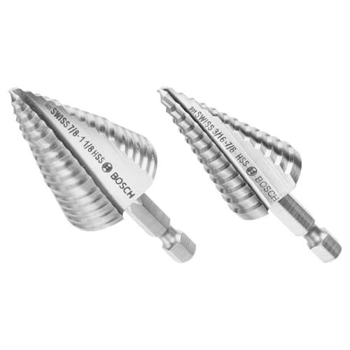 Bosch IMSDC002 2 pc. High-Speed Steel Impact Tough™ Turbo Step Drill Bit Set - style: 2pc Impact