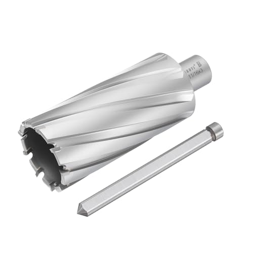 HARFINGTON Annular Cutter 1-11/16" Dia 3" Depth 3/4" Shank TCT Cutting Drill Bits with Pin for Magnetic Drill Press - size: 1-11/16" x 3"