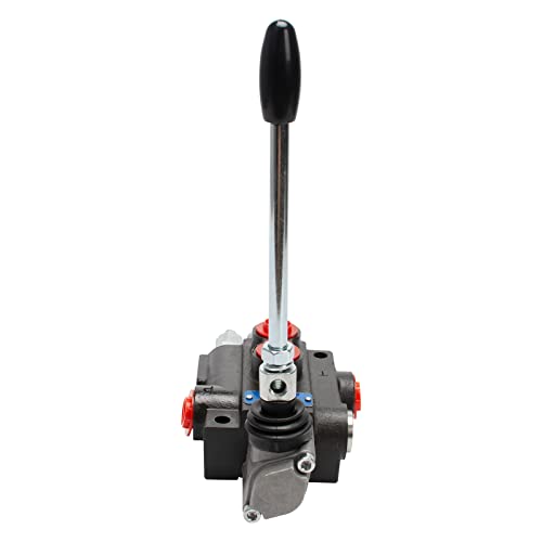 Hydraulic Control Valve with Joystick, 1 Spool 11GPM Hydraulic Directional Valve for Log Splitters, Tractors Loaders Black - size: 11GPM 1 Spool 1 Joystick