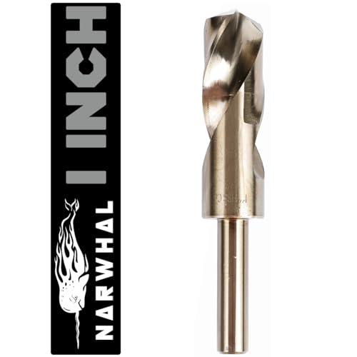 Narwhal 1 Inch Cobalt Drill Bits - 1 Pack - 6 Inch Length - M35 Cobalt Drill Bits with Storage Case - Perfect for Metal, Stainless Steel, Cast Iron, and More! - size: 1 Inch