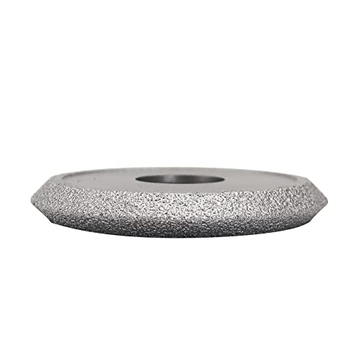 SHDIATOOL Diamond Hand Profile Wheel 3 - inch Height 10mm Convex Curve Edge Grinding Disc Grooving for Stone Marble Granite Rock - size: 10mm Height v shape