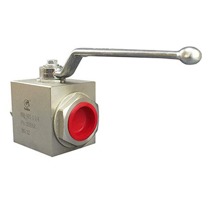 Taixin Hydraulic Valve 1-1/4 Inch NPT Female 4650PSI KHB Hydraulic Ball Valve DN 32 High Pressure Ball Valve - size: 1-1/4 NPT, style: KHB