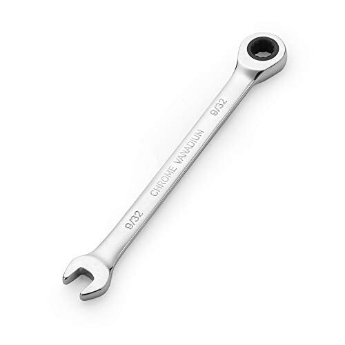 FLZOSPER 9/32 in. SAE Ratchet Wrench,Box End Head 72-Tooth Ratcheting Combination Wrench Spanner - size: 7.14mm