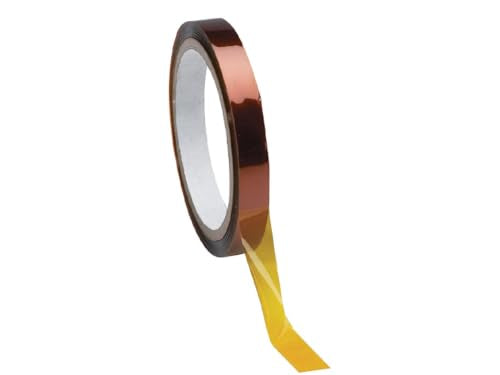 Caplugs 22-1000 – 22-SH Series – 1 Mil Thick Amber Polyimide Tape, 1 Roll, Width 1" x Length 36 Yds, High Temp Electronics Coating Up to 500° F (260° C), Solder Masks for Circuit Boards (SH-10310)