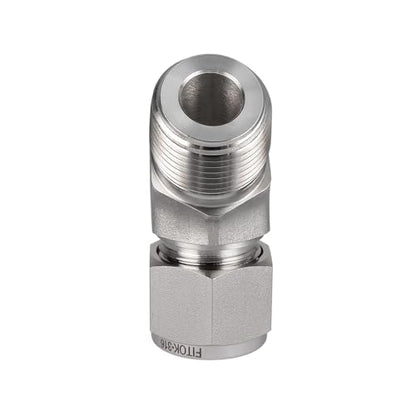 316 Stainless Steel Compression Tube Fitting 45 Degree Elbow 1/8" Tube OD x 1/8" Male NPT 10000 psi, SS-VM-FL2-NS2 - size: 1/8" OD x 1/8" MNPT