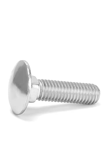 40pcs M4 x 15 mm Carriage Bolt Coach Bolt,304 Stainless Steel Round Head Square Neck Flange Screw Bolts