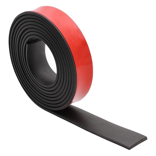 DEVNOL Self-Adhesive Neoprene Rubber Strips 1/16" Thick x 1” Wide x 12' Long, Sealing, Cushioning, Weather Stripping, Gaskets, and DIY Projects, Weatherproof - color: red adhesive backing, size: 1/16" x 1" x 12'