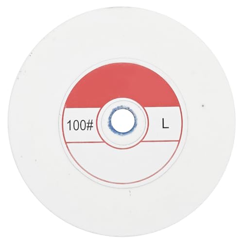 1 Piece Benchtop Grinding Wheel, 5 Inches, Suitable for Grinding Alloy Steel, Hardened Steel, High Carbon Steel and Other Metals. 100 Grit, 1/2" Mandrel Hole, 0.67" Thickness (White Corundum)