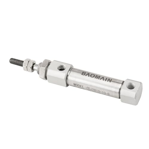 BAOMAIN Mini Pneumatic Air Cylinder 5/8" Bore 0.4" Stroke CDJ2B10x10