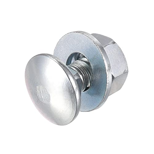 uxcell 1/4-20 x 5/8" Square Neck Carriage Bolts with Nuts & Washers, Carbon Steel Coach Bolt Screws 10 Set - size: 1/4-20 x 5/8"