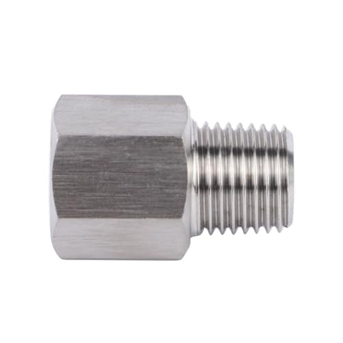 Stainless Steel M22*1.5 Female x 1/4" NPT Male Adapter Pressure Gage - size: M22*1.5 Female x 1/4" Male NPT