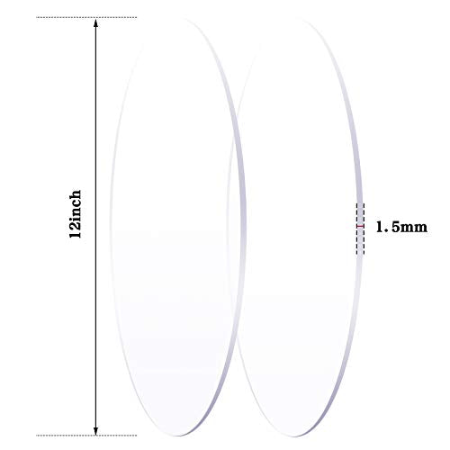 Zonon 4 Pcs 12 Inch Round Clear Acrylic Sheets, Acrylic Cake Disc