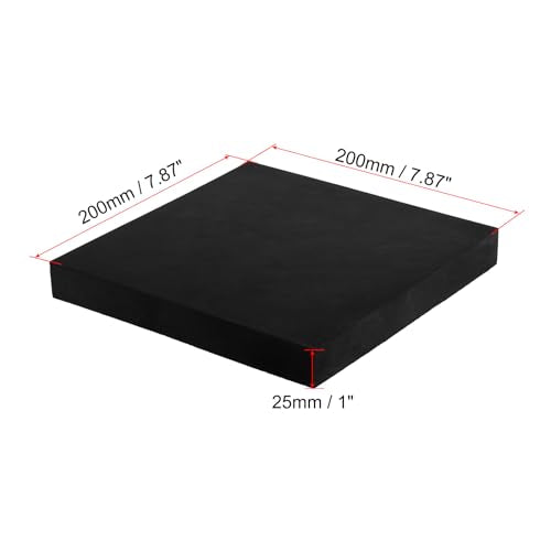 PATIKIL Rubber Anti-Vibration Pads, 2 Pcs Square Vibration Isolation Mats 8" x 8" x 1" for HVAC Air Conditioner Air Compressor Washer Dryer, Black - size: 8" x 8" x 1"