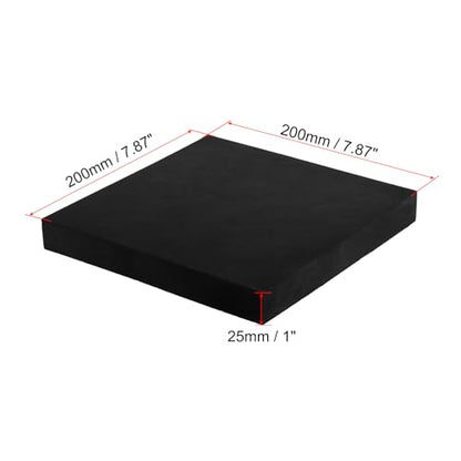 PATIKIL Rubber Anti-Vibration Pads, 2 Pcs Square Vibration Isolation Mats 8" x 8" x 1" for HVAC Air Conditioner Air Compressor Washer Dryer, Black - size: 8" x 8" x 1"