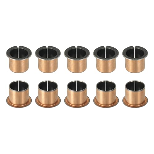 uxcell 10Pcs Flanged Sleeve Bearing 16mm Bore x 18mm OD x 17mm Length - size: 16x18x17mm, 24mm Flange Diax1.0mm Flange t