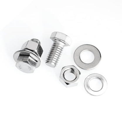 Mywish (10 Sets) 3/8-16x3/4 Hex Head Assorted Screws Nuts and Bolts with Flat & Lock Washers, 304 Stainless Steel 18-8, Fully Threaded, 5/16 Bolt Metric Bolt Assortment - size: 3/8-16 x 3/4 (10 set)