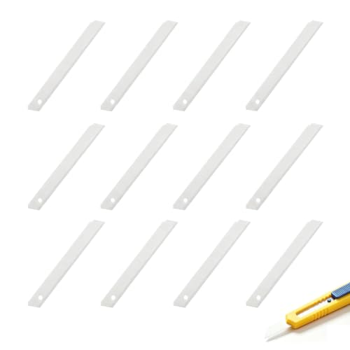 9mm Ceramic Utility Knife Blades Refills, 12 Pack - 60 Degree Snap Off Replacement Blades for Box Cutters, Never Rusts, Non-Magnetic, Non-Conductive Craft Knife Blade - color: 9mm/60 Degrees