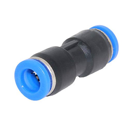 Beduan Push to Connect Fitting, 5/32" Tube OD Pneumatic Quick Adapter Tubing Air Hose Line Pipe Fitting (Pack of 12) - size: 4mm (12Pcs)