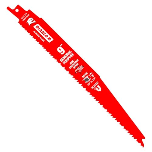 Diablo Bi-Metal Reciprocating Saw Blades - 9" Length, 8/14 TPI, 5-Pack - size: 9" General Purpose