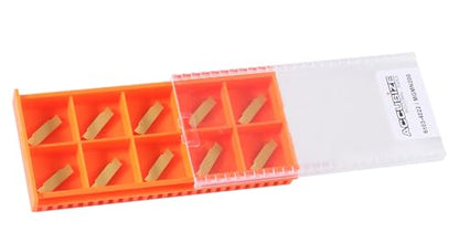 Accusize Industrial Tools Mgmn200 Tin Coated Carbide Inserts, 10 Pcs/Box, 2403-4022x10 - size: MGMN200, Cutting Steel