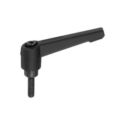 uxcell 1Pcs M5 x 16mm Adjustable Knobs Handle Male Thread Push Button Ratchet Quick Release Locking Rotating Bolt for Lathe Machinery, Black - size: M5 x 16mm