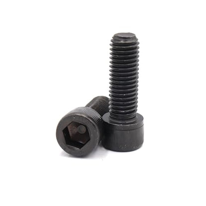 M12-1.75 x 35mm Black Socket Cap Bolts, M12 Allen Head Screws 35mm Long, Pack of 6 - size: 6pcs M12 x 25mm