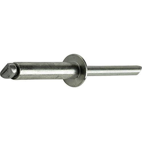 Fastenere Pop Rivets - 3/16" x 1" (25pcs) Heavy Duty, Open-End, Stainless Steel, Dome-Head Blind Rivets, Corrosion-Resistant, High Tensile & Shear Strength, 6-16 Gap 0.876"-1.00" - size: 3/16" x 1" (6-16) (25 Pack)