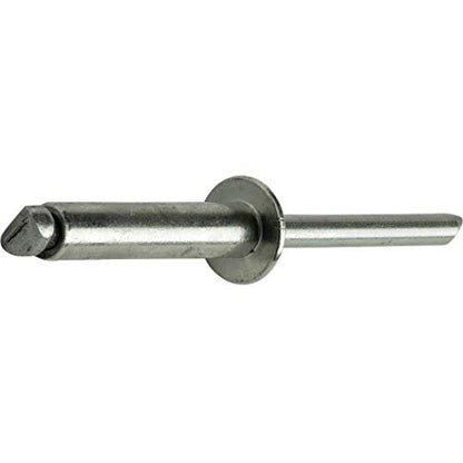 Fastenere Pop Rivets - 3/16" x 1" (25pcs) Heavy Duty, Open-End, Stainless Steel, Dome-Head Blind Rivets, Corrosion-Resistant, High Tensile & Shear Strength, 6-16 Gap 0.876"-1.00" - size: 3/16" x 1" (6-16) (25 Pack)