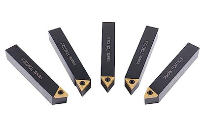 Accusize Industrial Tools 5/8'' 5 Pc Indexable Turning Tool Set, 2380-5102 - size: 5/8"