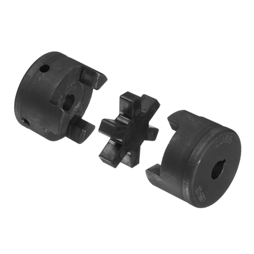 uxcell 1/2" to 1/2" L095 Flexible 3-Piece L-Jaw Coupling Coupler Set & Buna-N NBR Rubber Spider for Log Splitter Hybrid Equipment - size: 1/2 " to 1/2"