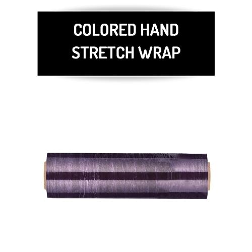 PSBM Dark Purple Stretch Wrap, 192 Rolls 18 Inch x 1000 Feet 100 Gauge, Heavy Duty Plastic Wrap Industrial Strength Shrink Film for Moving, Packing & Shipping - color: Purple, size: 192 Rolls