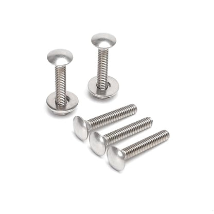 (10 Sets) 1/4-20 x 1-1/2" Carriage Bolts and Nuts Kit, Round Head Square Neck Screws, Stainless Steel 18-8 (304)