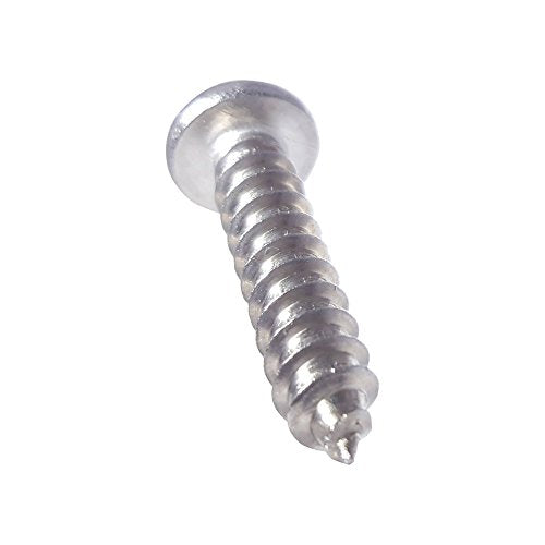 #4 x 3/8" Pan Head Sheet Metal Screws, Full Thread, Square Drive, Stainless Steel 18-8, Bright Finish, Self-Tapping, Quantity 100 Pieces By Fastenere - size: #4 x 3/8"(100 PACK)