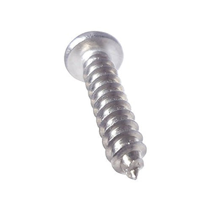 #4 x 3/4" Pan Head Sheet Metal Screws, Full Thread, Square Drive, Stainless Steel 18-8, Bright Finish, Self-Tapping, Quantity 100 Pieces By Fastenere - size: #4 x 3/4"(100 PACK)
