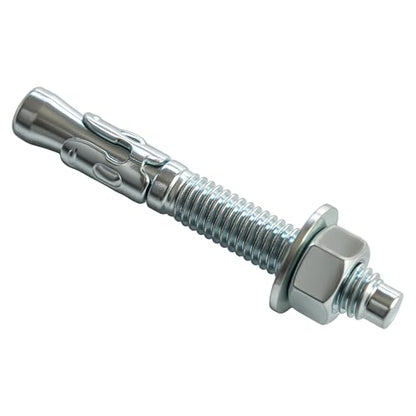 3/8" x 3" Concrete Anchors Wedge Anchor, Carbon Steel,10 Pcs - size: 3/8"x3"