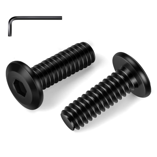 1/4-20 x 3/4" Flat Head Socket Head Screw Furniture Bolts Countersunk Connector Screws, Stainless Steel 18-8 (304), Black Oxide, Fully Threaded, 25 PCS - size: 1/4-20 x 3/4"