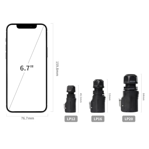 CNLINKO LP-12 6 Pin Connector IP68 Waterproof Circular Electrical Plug for Outdoor Equipment Solar Industrial Machinery DC 12V M12 2-8 Pin Male Plug and Female Plug (6-Pin) - size: 6-Pin, style: Metal-reinforced Kit