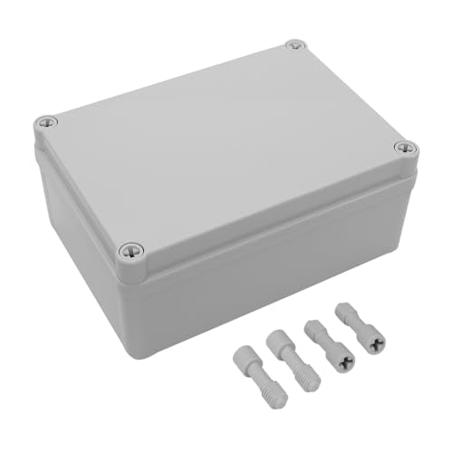 LeMotech Junction Box IP67 Waterproof Dustproof ABS Plastic Project Box for Electrical Outdoor Enclosure Gray 6.9 x 4.9 x 3 inch (175 x 125 x 75 mm) - size: 6.9" x 4.9" x 3" (1pc)
