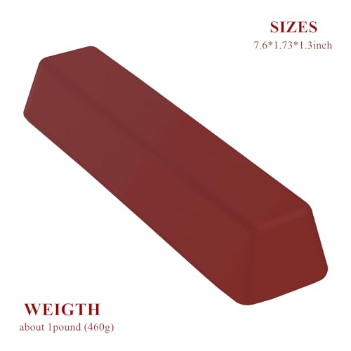 DSMART Jewelers Rouge Red Polishing & Buffing Compound Used for Buffing Soft Metals Like Gold/Silver Softest Metals Removing Scratch to Mirror Finishing -1Pound - color: Red