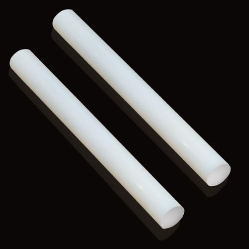 2 Pcs HDPE Rod,HDPE High Density Polyethylene Round Rod,3/4"x 13" Plastic Round Rod for Mechanical Processing of Various Parts and DIY Projects(White) - size: 3/4"x 13"