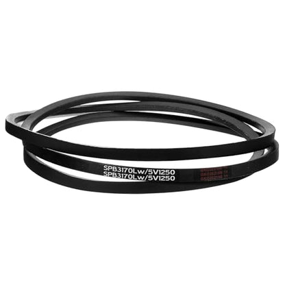 uxcell 5V1250 V-Belt, Classic Wrapped Rubber V-Belt 125" Outside Circumference x 0.62" Width x 0.53" Height for Industrial Machinery Equipment, Black - size: 5V1250